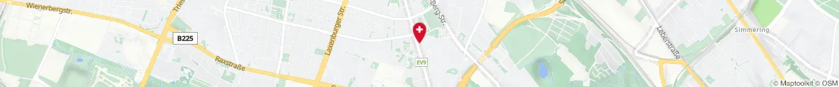 Kartendarstellung des Standorts für Apotheke U1 Troststrasse in 1100 Wien